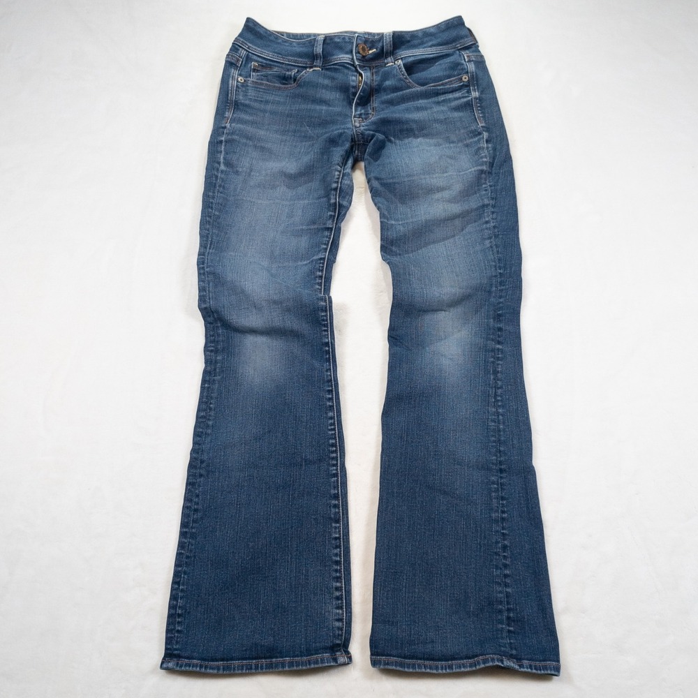 American Eagle Bootcut Jeans Women 6 Blue Boho 70s Y2K Retro Western Cowboy